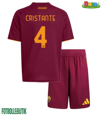 AS Roma Bryan Cristante #4 Hemmaställ Barn 2025-26 Kortärmad (+ Korta byxor)